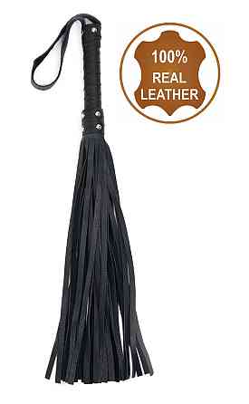 Флоггер из натуральной кожи Flirty Leather - Dark Blue, BM-00006 Sex Aura Киев