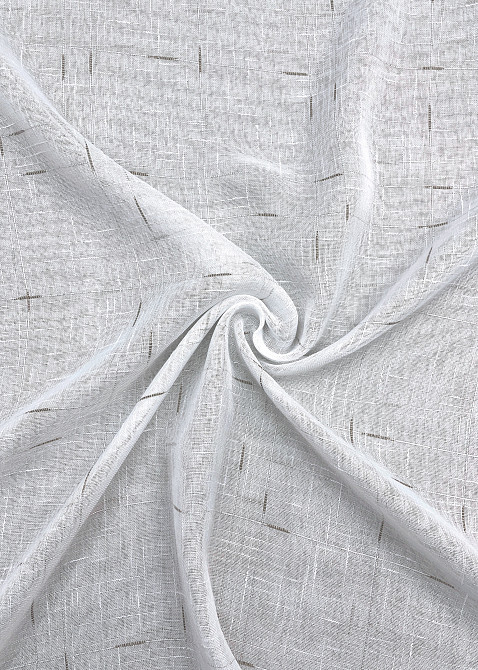 Тюль VR-Textil 1210т Івонна Льон Білий з бронзовим вкрапленням 300х250 см (43-057) Київ - фото 7