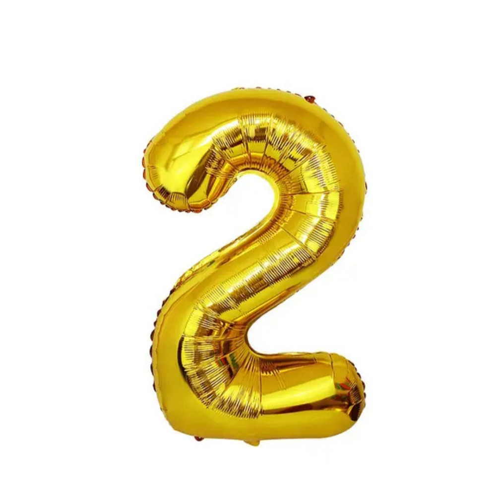 Цифра фольгована 2 золото 76см Киев - изображение 1