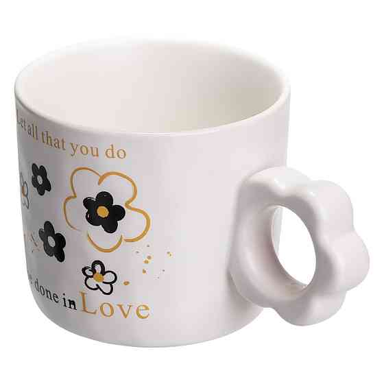 Оригинальная фарфоровая чашка для чая и кофе 420 мл Киев