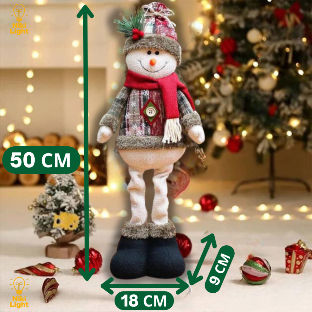 Новорічна Фігурка під Ялинку Сніговик 50см новорічна мяка іграшка сніговик під ялинку Київ - фото 4