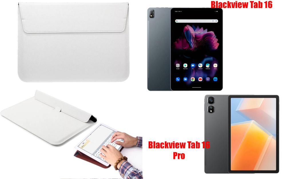Чохол-конверт VitoCase для Blackview Tab 16, Tab 16 Pro, з функцією підставки для планшета Білий Київ - фото 1