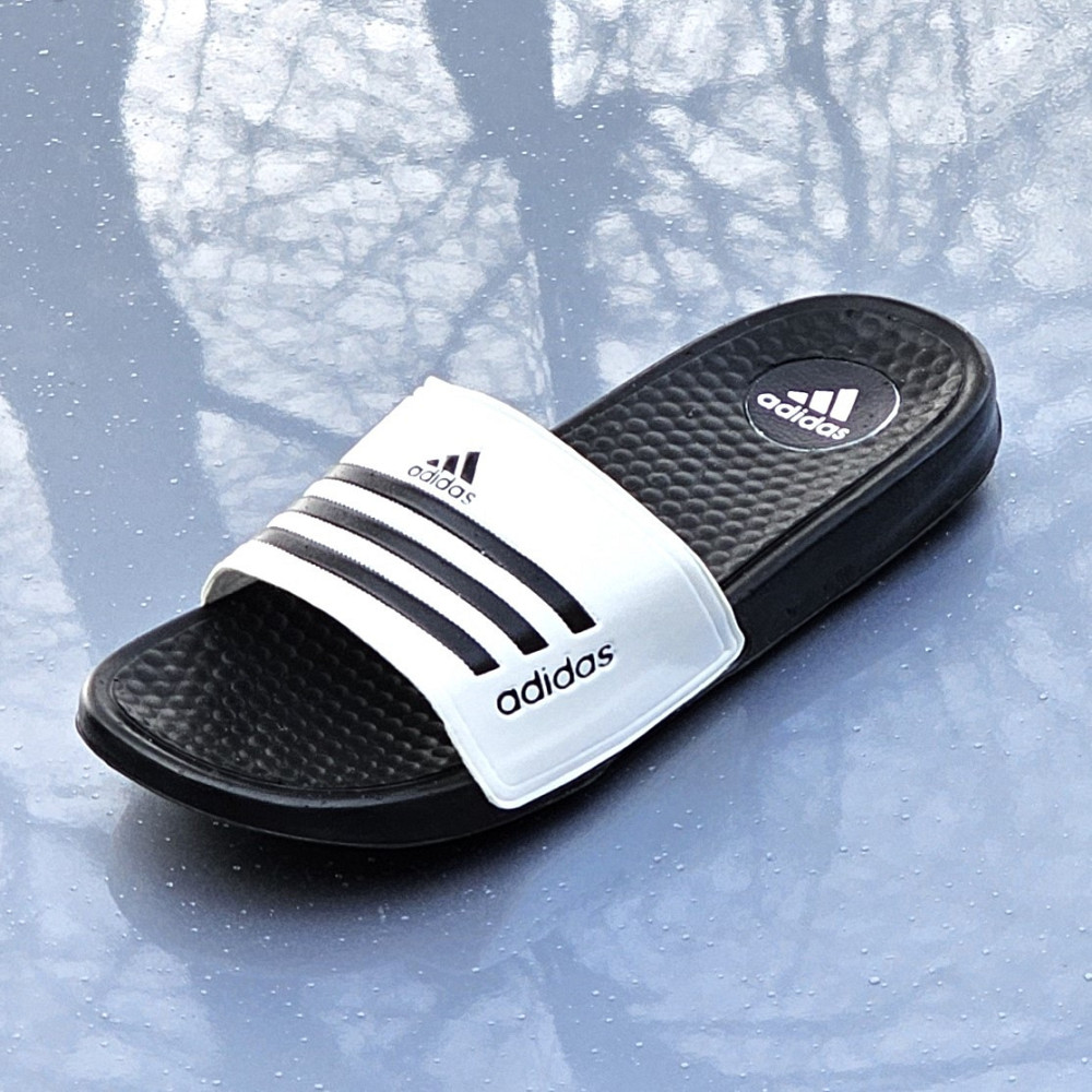 Чоловічі Білі Шльопанці Adidas Чорні Сланці Тапочки Адідас (розміри: 41,44) Дніпро - фото 4