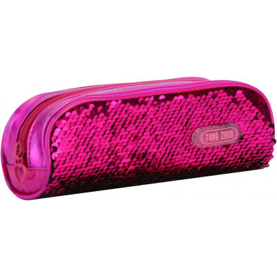 Пенал Cool For School 2 відділення з паєтками Червоно-рожевий (CF6490-rose) Вінниця - фото 1