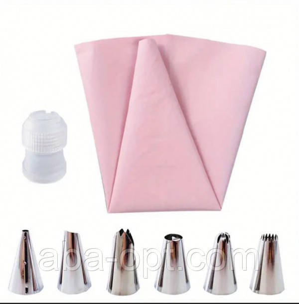 Набір кондитерських насадок 9 шт з мішком і адаптером Немо (шт) Одеса - фото 1