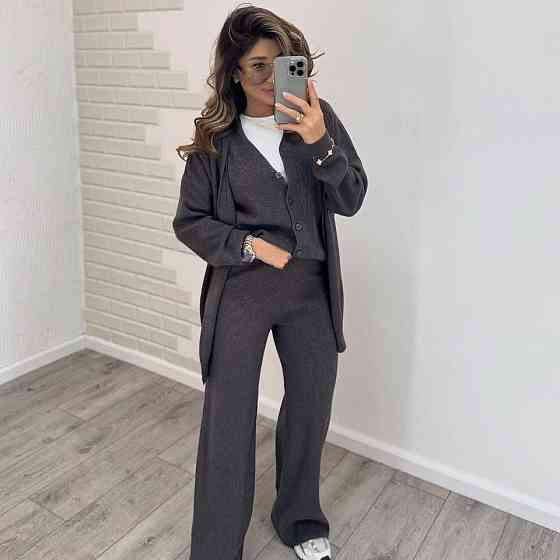 Женский деловой костюм из ангоры-рубчик Одесса