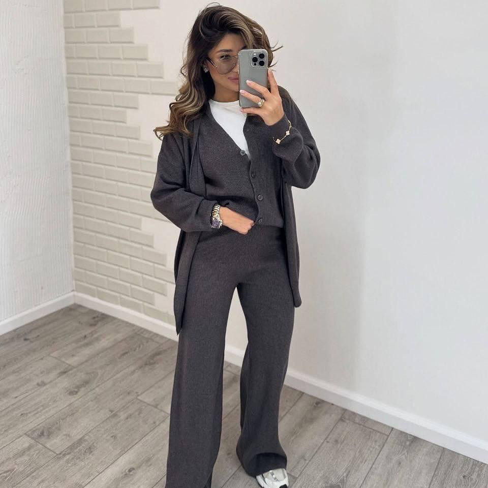 Жіночий діловий костюм з ангори-рубчика Одеса - фото 1