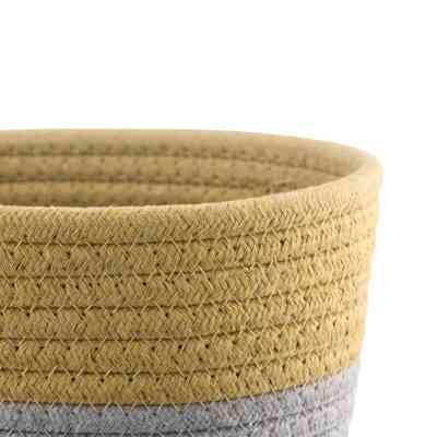 Кошик для зберігання Ardesto Vigor Плетений Бавовняний шпагат Коричневий / сірий 3.5 л (ARHC2504BG) Вінниця