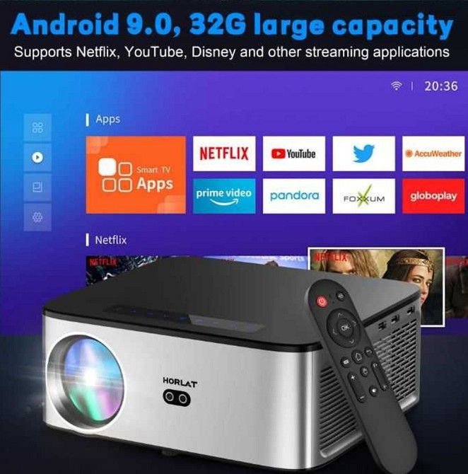Проектор HORLAT T09 Android 4K ( 2Gb.RAM + 32Gb. ROM ) Киев - изображение 7