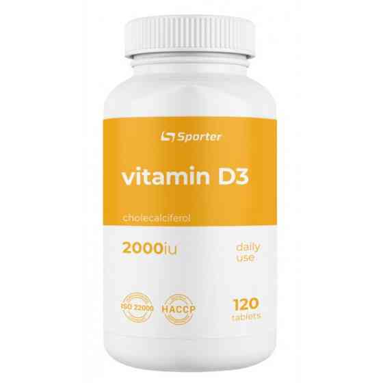 Вітамін D3 Sporter Vitamin D3 2000 ME 120 софт гель Луцьк