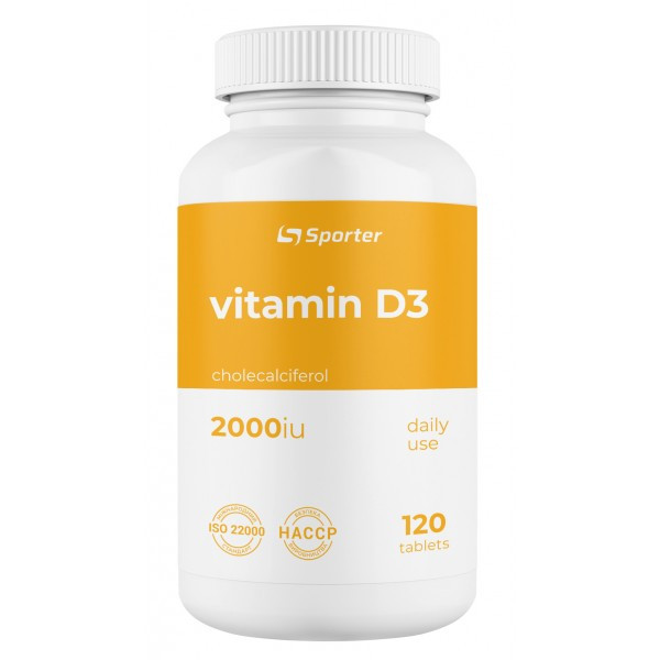 Вітамін D3 Sporter Vitamin D3 2000 ME 120 софт гель Луцьк - фото 1