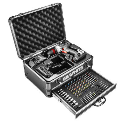 Шуруповерт Graphite Energy + SET, 18В, 2х2.0 Ач, 109ед. кейс (58G022-PS15) Винница - изображение 9