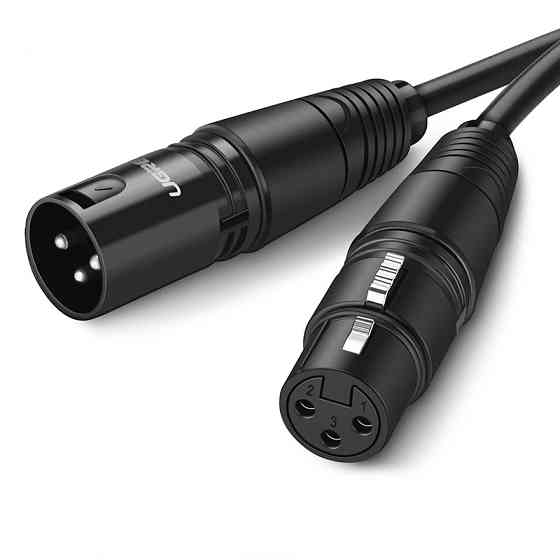 Мікрофонний кабель Ugreen AV130 XLR Male to Female Microphone Cable (Чорний, 1м) Николаев