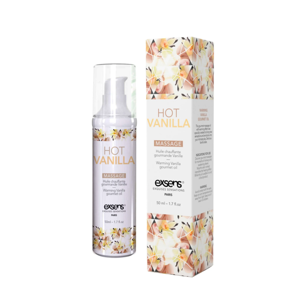 Массажное масло EXSENS Hot Vanilla 50мл разогревающее, без сахара, без парабенов, съедобное Sex Aura Киев - изображение 2