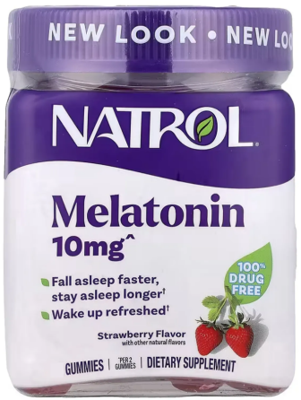 Мелатонін жувальний 10 мг Natrol Melatonin Gummies 60 пастилок зі смаком полуниці Київ