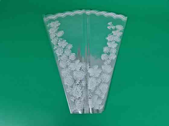 Упаковка конус под цветы h60/14низ/56верх(100шт) Белые цветы 170 (1) (100 шт) Харьков