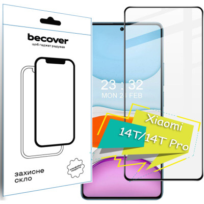 Скло захисне BeCover Xiaomi 14T/14T Pro Black (713322) Вінниця - фото 1