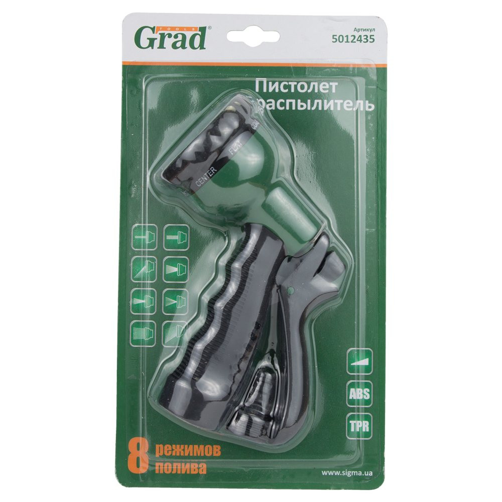 Grad Пистолет-распылитель 8-ми режимный lite (ABS+TPR) GRAD (5012435) Киев - изображение 5