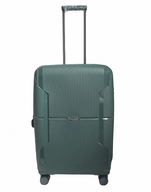 Валіза пластикова AIRTEX 245 середня 67 см сіро-синя Київ - фото 1