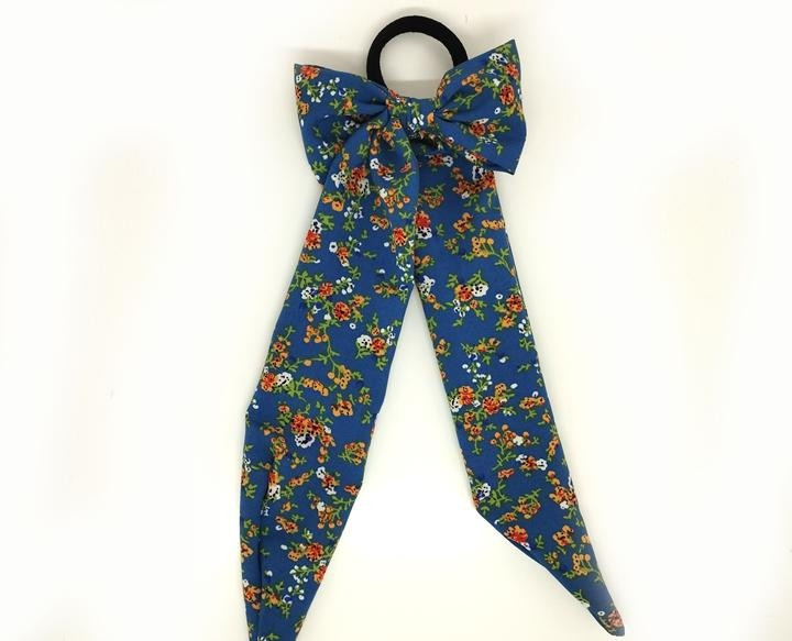 Твіллі бант на резинці синій Київ - фото 1