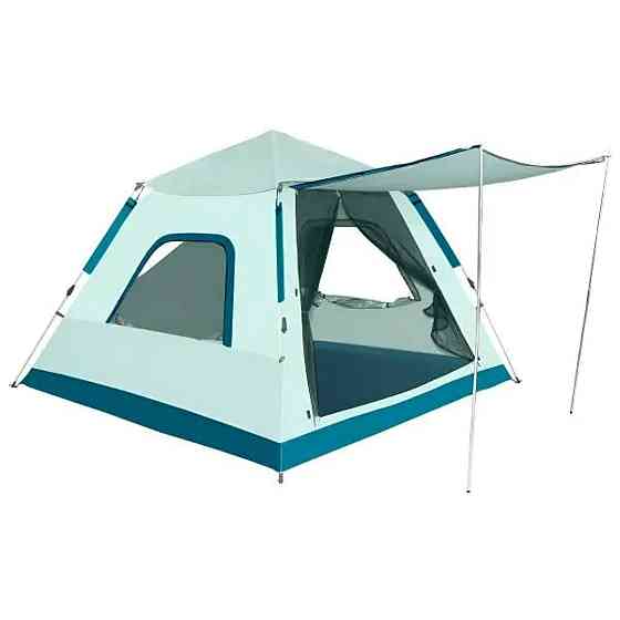 Намет кемпінговий 3-місний з тентом 235*235*155 см синій LU005BL Київ