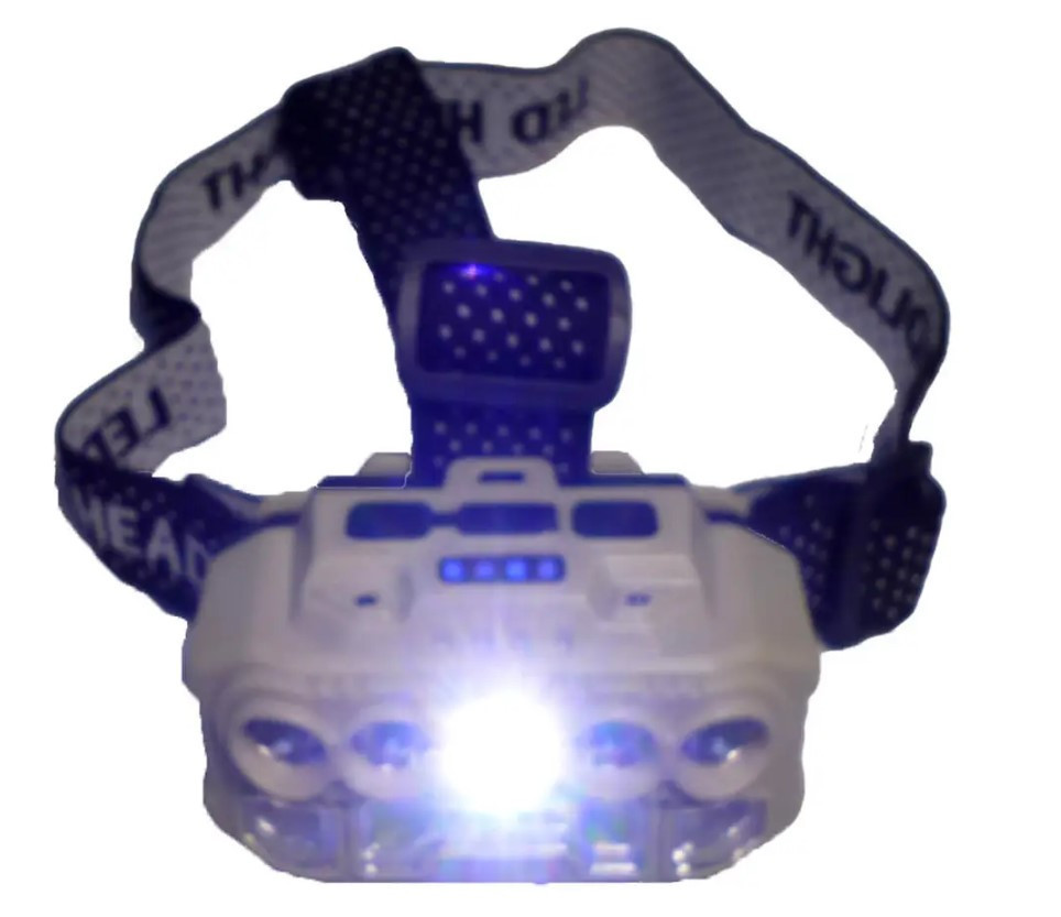 Ліхтар налобний BL HX-817 із сенсором 9070, чорно-білий Вінниця - фото 8