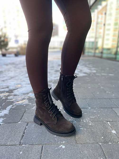 Edan Instruments Женские ботинки EDAN коричневые замша натуральная высота 16 см размер 36-41 (5 Коломыя - изображение 5