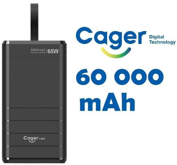 Павербанк 60000 mAh Cager 65w powerbank потужна зарядка велика батарея. Київ - фото 1
