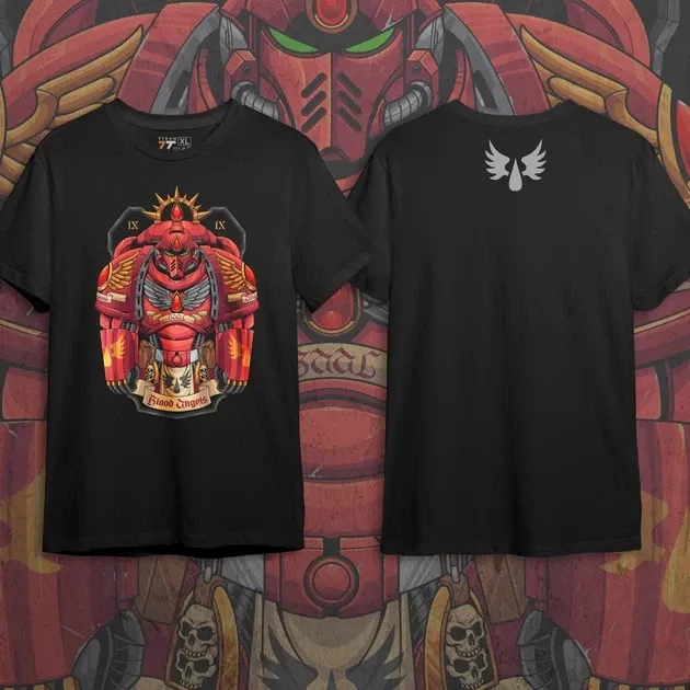Футболка чоловіча з  принтом WarHammer 40K Blood Angels Розмір 48 Дніпро - фото 1