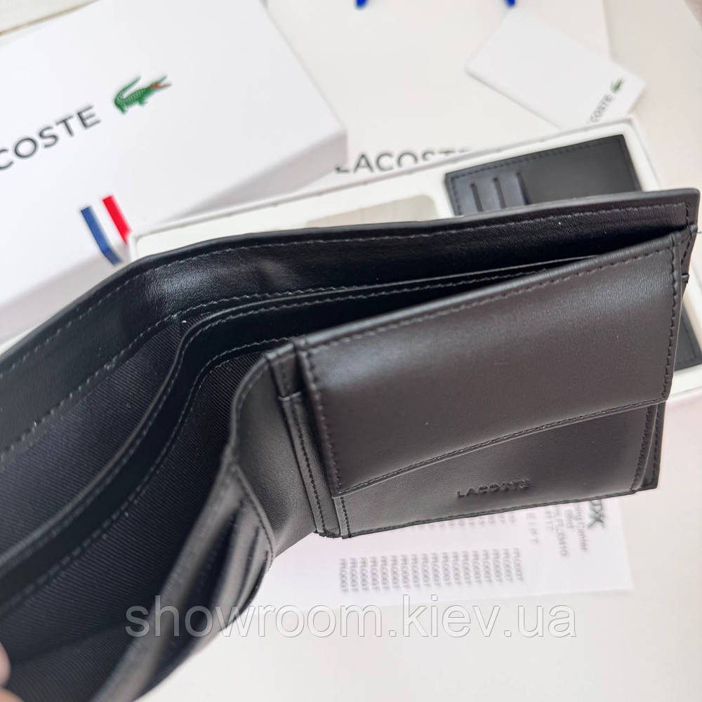 Мужской подарочный набор, кошелек и картхолдер Lacoste (1718) Киев - изображение 3