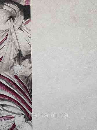 Шпалери вінілові на флізеліні гарячого тиснення DU&KA 1.06х10 вензель основа під штукатурку сірі коричневі Київ