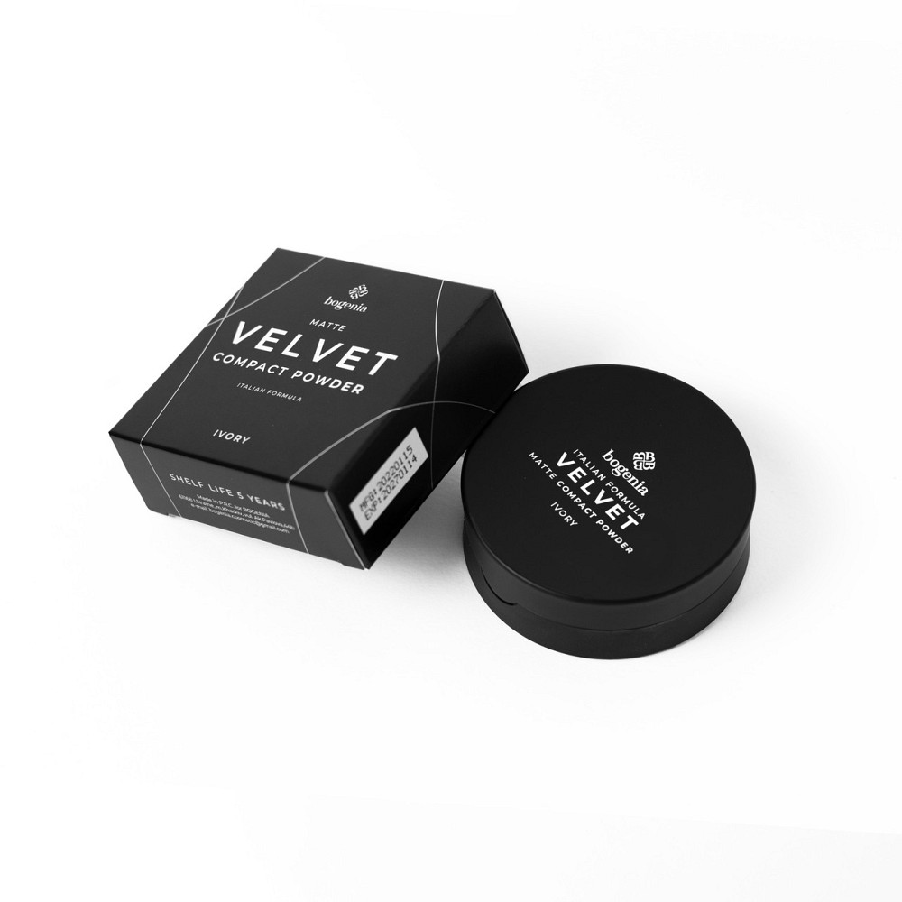 Пудра для обличчя Bogenia Velvet matte №101 porcelain порцеляна Запоріжжя - фото 3