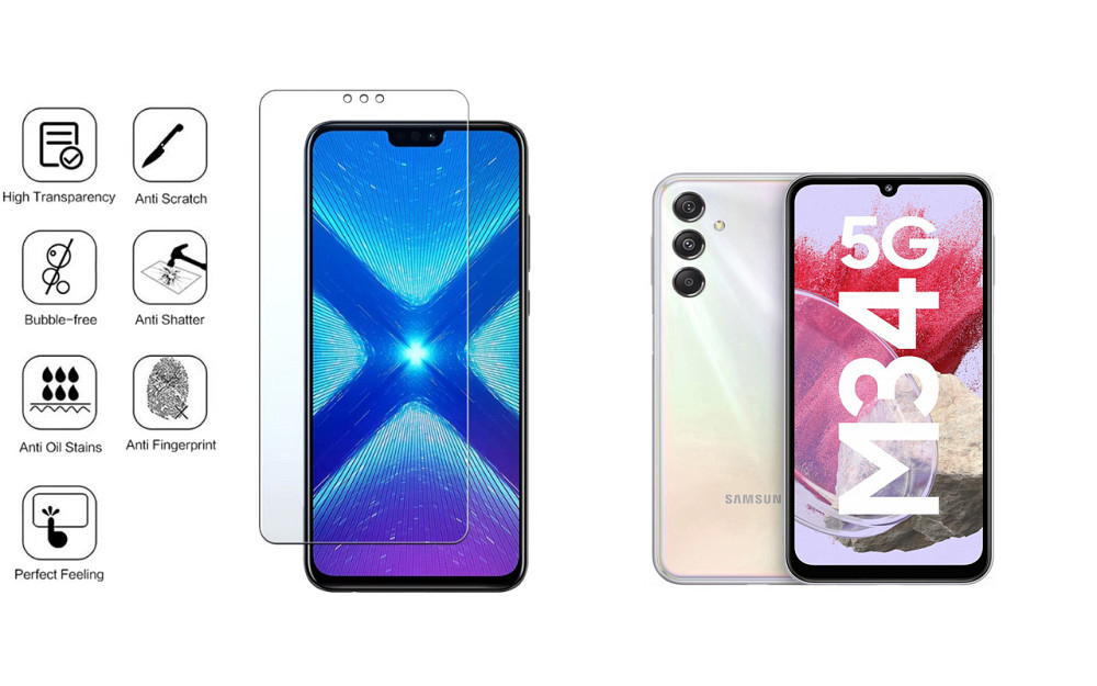 Защитное стекло NeoGlass для Samsung Galaxy M34 – ультрапрозрачное и устойчивое Киев - изображение 4
