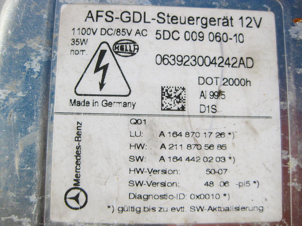 Mercedes-Benz  A1648701726 Блок керування фари ML W164 GL X164 Одесса - изображение 6