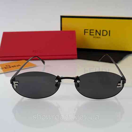 Жіночі брендові безоправні окуляри Fendi (48400) black Київ