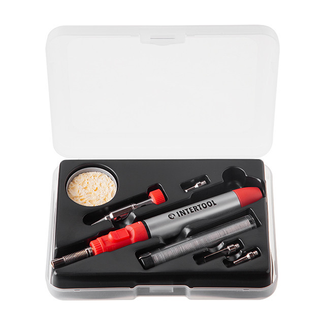 Пальник газовий INTERTOOL GB-0005, 12 мл, комплект аксесуарів 7 од. пальник для мікропайки Львів - фото 5