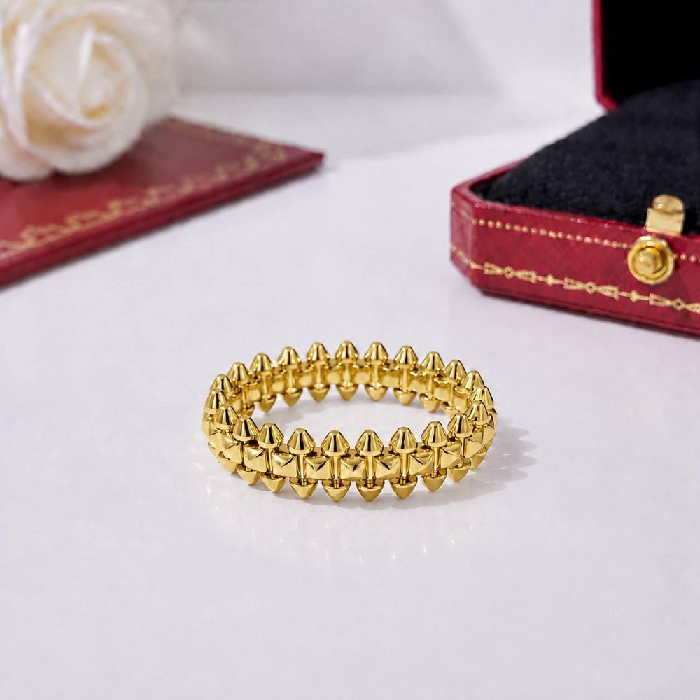 Кільце Cartier у трьох кольорах із фірмовими "зубчиками" — позолота, стильне жіноче кільце Одеса - фото 10