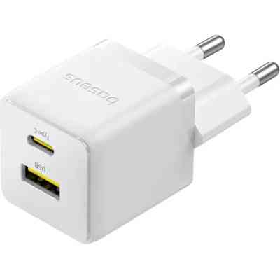 Зарядний пристрій Baseus 1xUSB-C 30W + 1xUSB white (P1011160A213-00) Вінниця