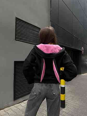 Жіноча стильна худі з вушками тринити на флісі Одеса