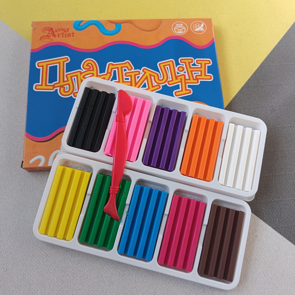 Пластилин 10 цветов восковой Киев - изображение 1