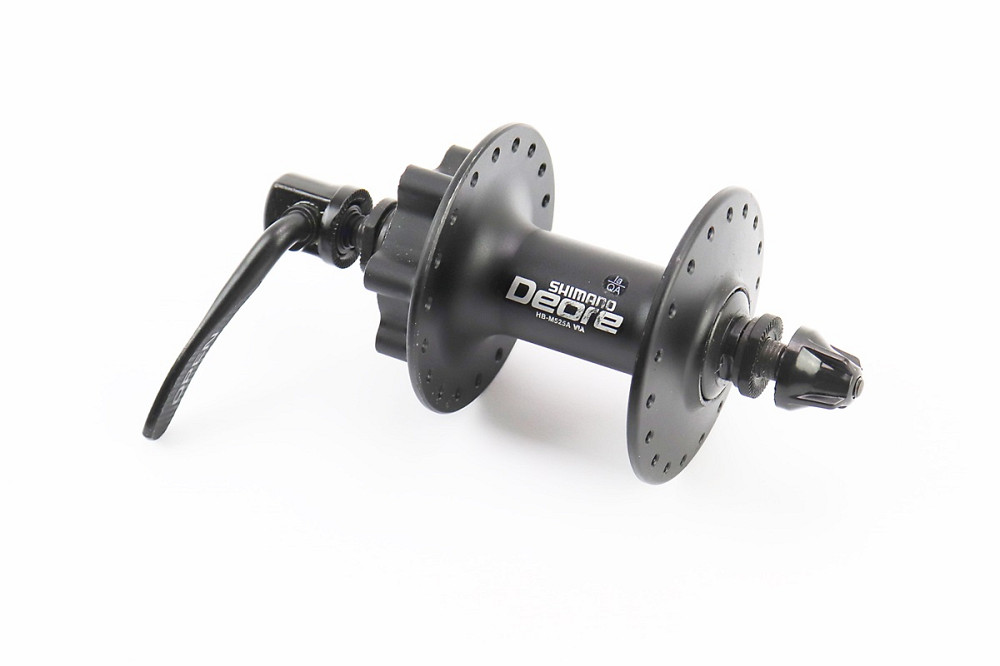 Втулка передня MTB алюмінієва 14Gx36H, Disk-brake, кріпл. ексцентрик, чорна DEORE НВ-M525A Київ - фото 1