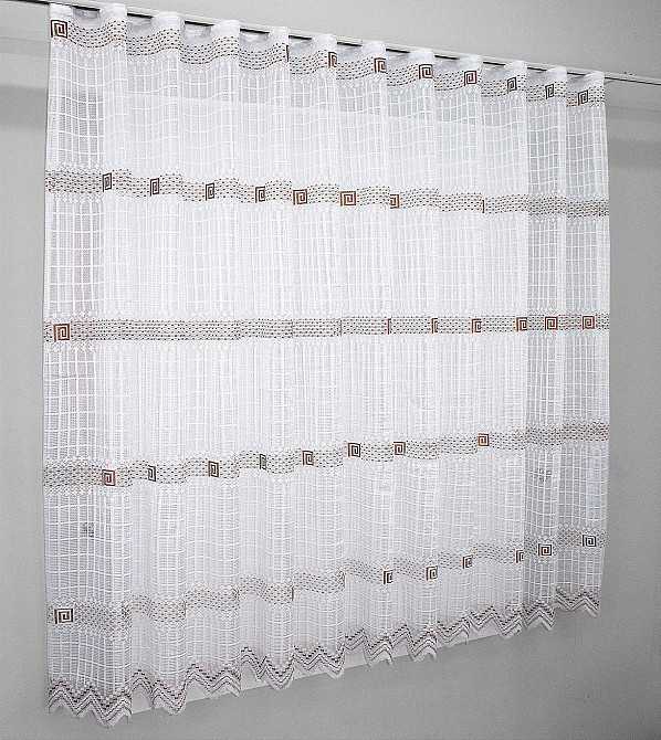 Тюль VR-Textil 1231т Juli Сітка Білий з коричневим 300х150 см (40-159) Київ - фото 4
