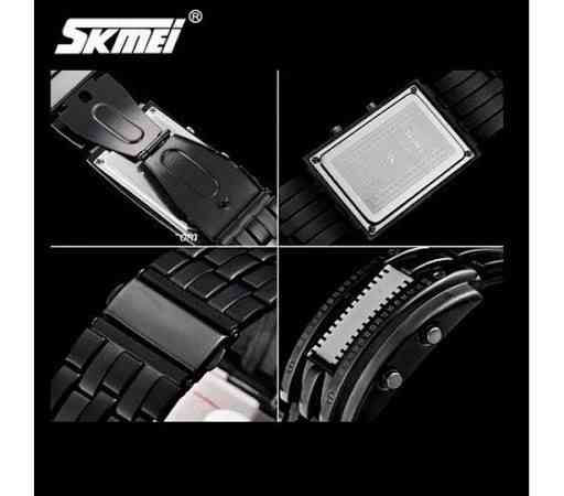 Унікальний бінарний чоловічий годинник Skmei 0926 (Чорний) Вінниця