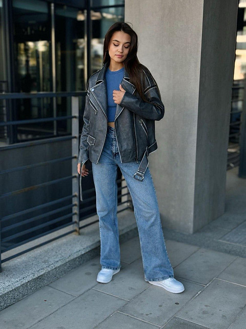 Жіноча шкіряна куртка косуха р 50 Харків - фото 4