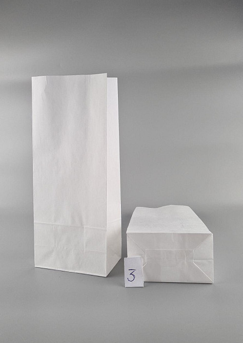 Пакет паперовий 36*15*9см 70 г\м2 з дном білий уп. 25 шт. Харків - фото 2