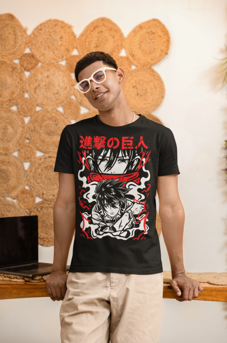 Футболка для мальчика аниме Атака титанов оверсайз (рост от 165 до 180 ) Черний AnimeJ0638m Днепр - изображение 4