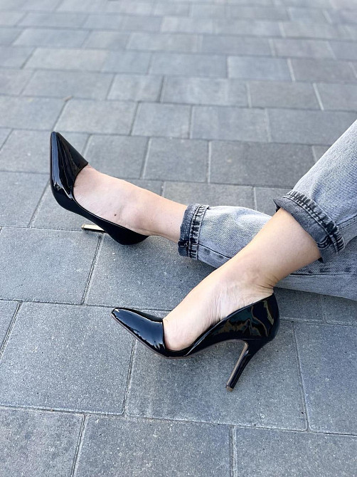 Seastar Туфлі жіночі SEASTAR чорні еко-лак висота підбору 9.5 см.(2406) Коломыя - изображение 7