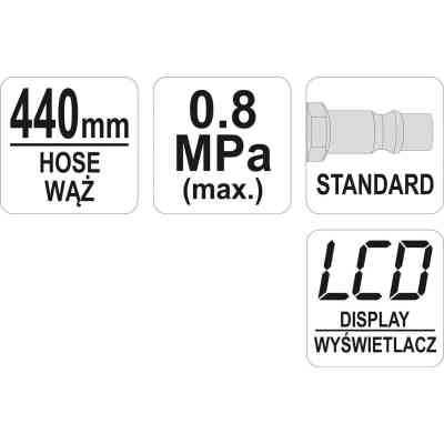Пистолет для подкачки колес Yato для подкачки колес (YT-23702) Винница