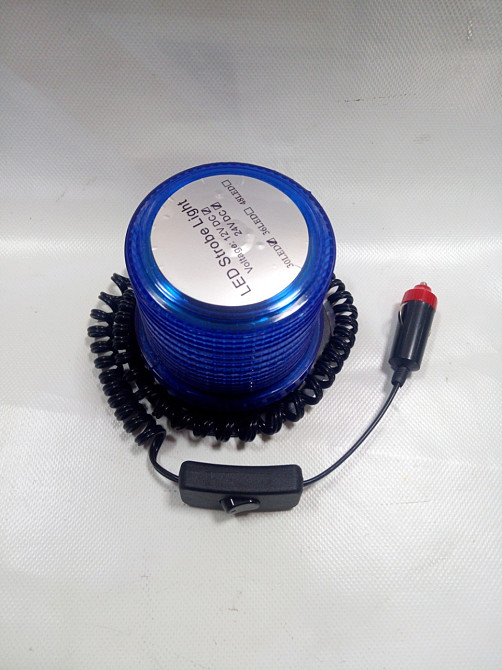 Мигалка світлодіодна 117*87.5*103 12-24V 30LED синя з перекл. вкл/викл Вінниця - фото 3