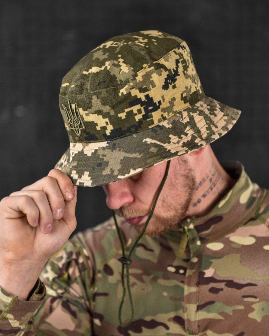 Панама чоловіча тактична маскувальна темний піксель герб ВТ6682 Одеса - фото 1